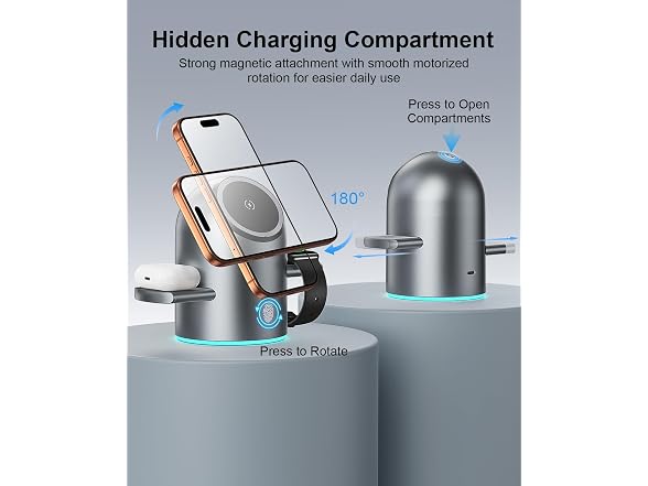 QUZUDN 3 in 1 Wireless Charging Station