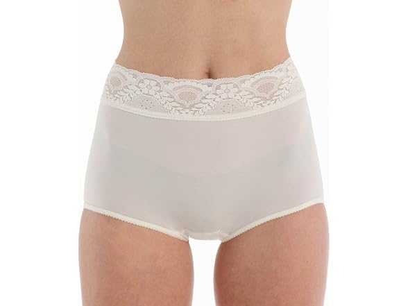 Bali Women's (8) Lacy Skamp Brief Panty (8 Black)