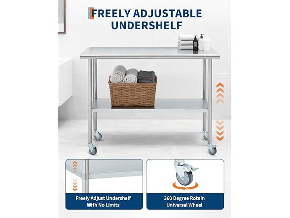 Stainless Steel Commercial Prep Table