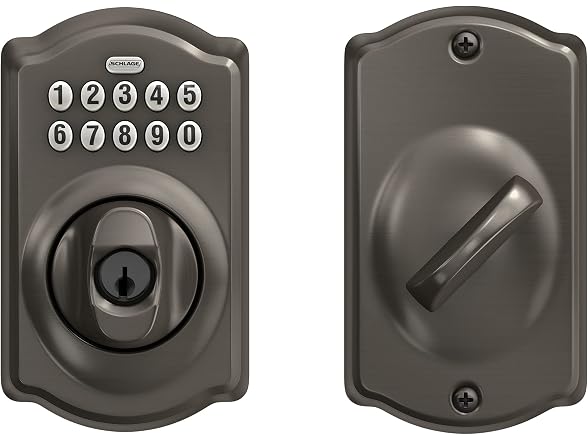 Schlage Camelot Matte Black Electronic