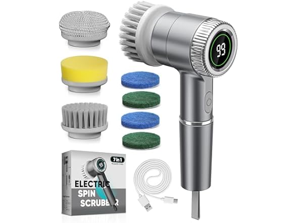 Cordless Electric Spin Scrubber
