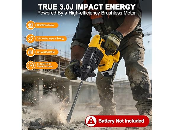 Athnevy FA0702 Brushless Cordless Rotary Hammer Drill
