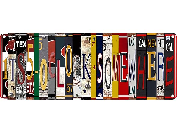 Five O'Clock Somewhere Metal Wall Art