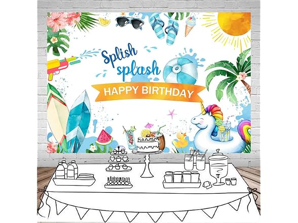 Mocsicka Watercolor Summer Birthday