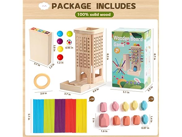 zeewoo Montessori Wooden Board Game