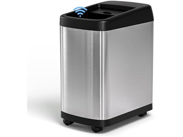 ELLO&ALLO 13 Gallon Kitchen Trash Can with Roll Up Lid
