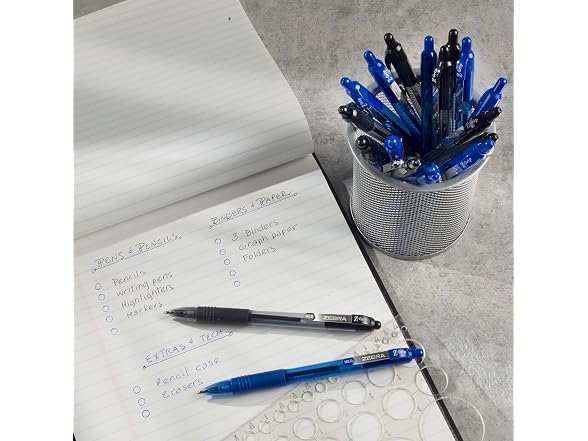 Zebra Pen Z-Grip Ballpoint Pen, Black/Blue Ink, 0.7mm, 30 Bulk-Pack