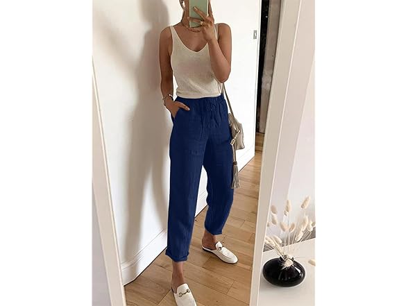 Acelitt Women (M) Spring Fashion Straight Trousers