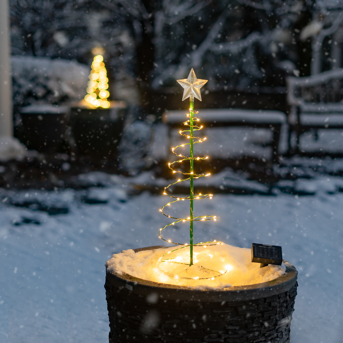 MERRYLITE Solar LED Metal Christmas Tree - Gallery 26