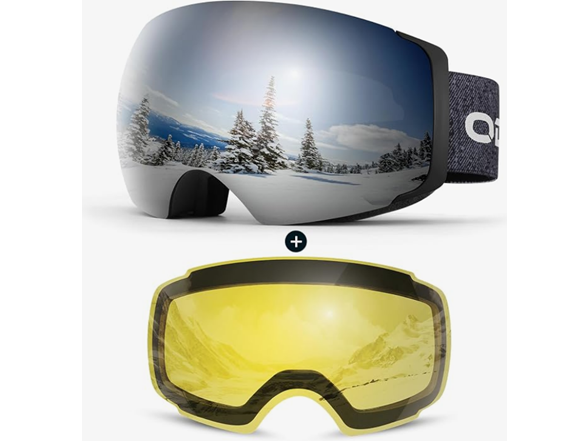 Odoland Anti-Fog Magnetic Ski Goggles