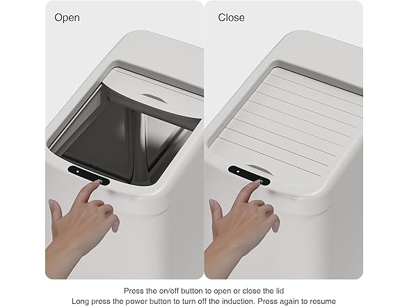 ELLO&ALLO 13 Gallon Kitchen Trash Can 