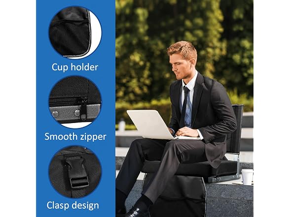 Portable Folding Stadium Chair with Back Support