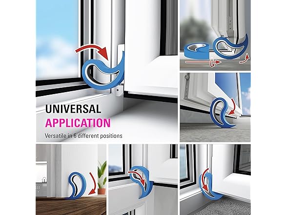 Door Window Stopper Wedge Brown 4Pk