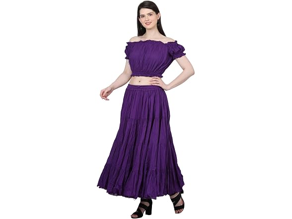Wevez Women (0X-3X) Women's Maxi Skirt Gypsy Skirt