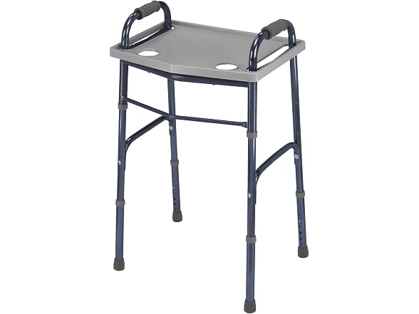 DMI Walker Tray with Cup Holders Gray