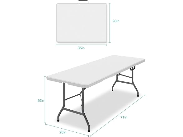 FWTI DEAL FWTI DEAL 6ft Plastic Folding Table
