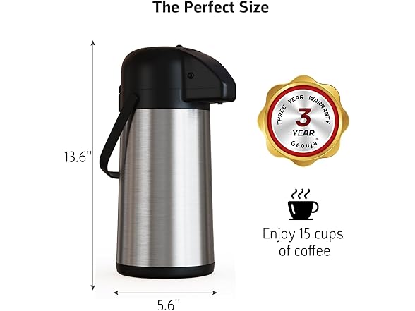 Airpot Coffee Carafe with Pump 85oz