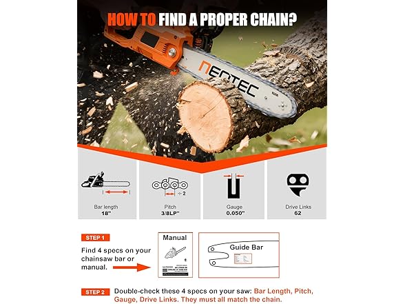 NEOTEC 18 Inch Chainsaw Link