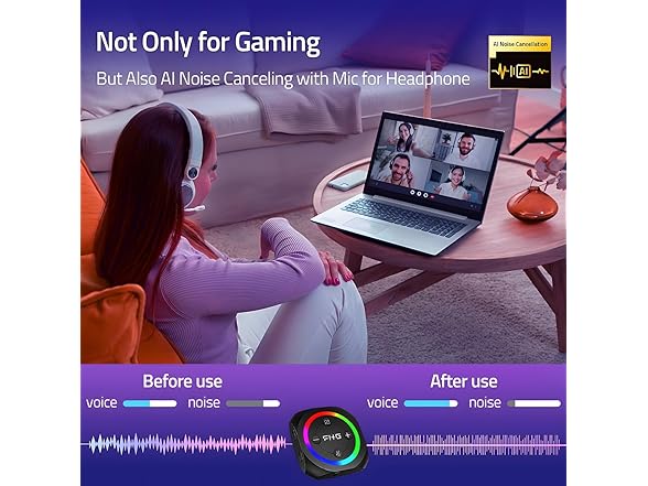 FHG DAC, External USB Sound Card Gaming