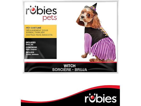 Rubies Witch Pet Costume for Dogs or Cats
