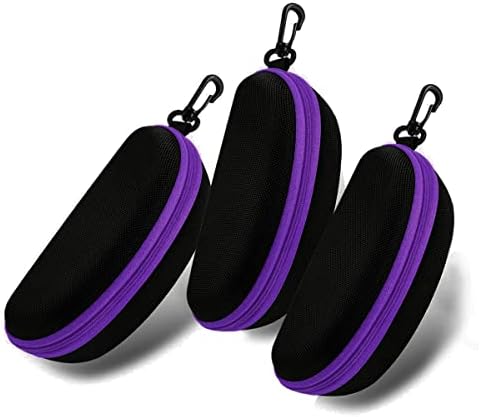 6 pcs Zipper Hard Shell Sunglasses Cases