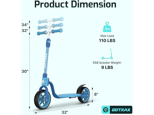 Gotrax KS8 Kick Scooter for Kids 5+