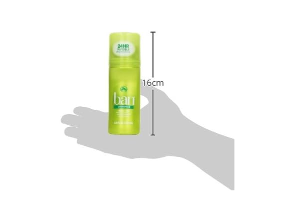 Ban Roll On Deodorant Unscented 3.5oz