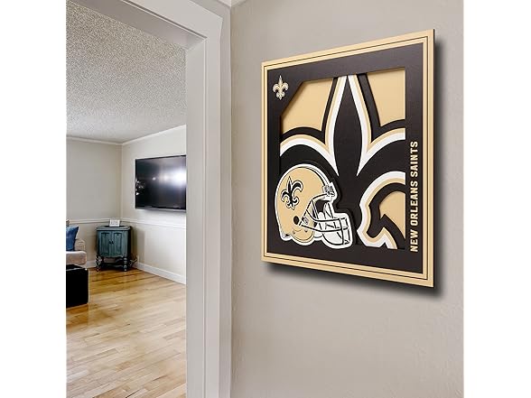 NEW ORLEANS SAINTS 3D Logo Series Wall Art