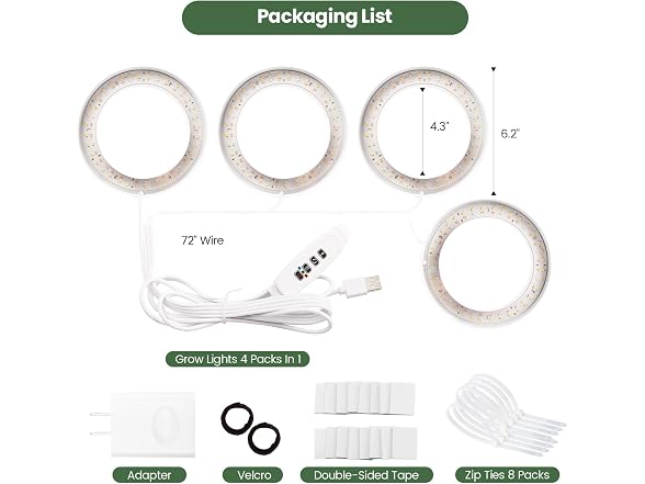 Mosthink 6.3in Ceiling Grow Lights