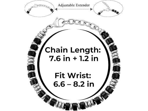 Men's Boho Beaded Stainless Bracelet