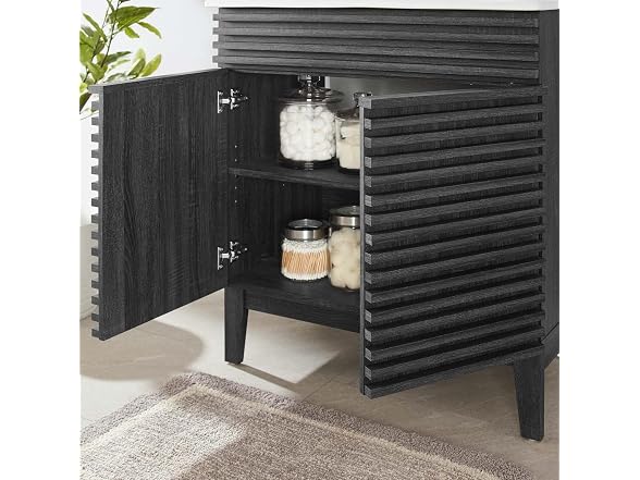 30 in. Render Bathroom Vanity Cabinet, Charcoal
