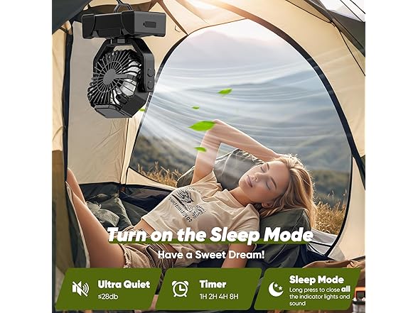 20000mAh Rechargeable Camping Fan