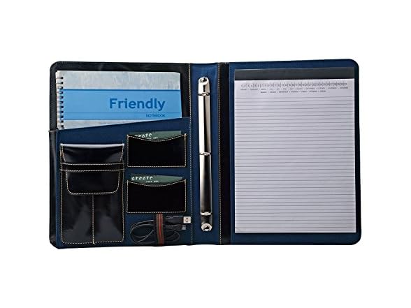 3 Ring Binder Portfolio Leather