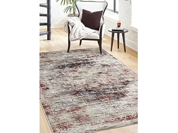 Superior Medallion Washable Rug Canary Collection