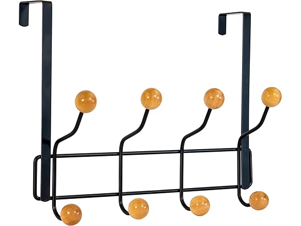 LYNK PROFESSIONAL® HOME™ Over Door Hooks Rack - 8 Hook Over Door Hanger 