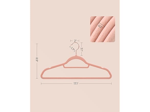 SONGMICS Velvet Hangers, Set of 50