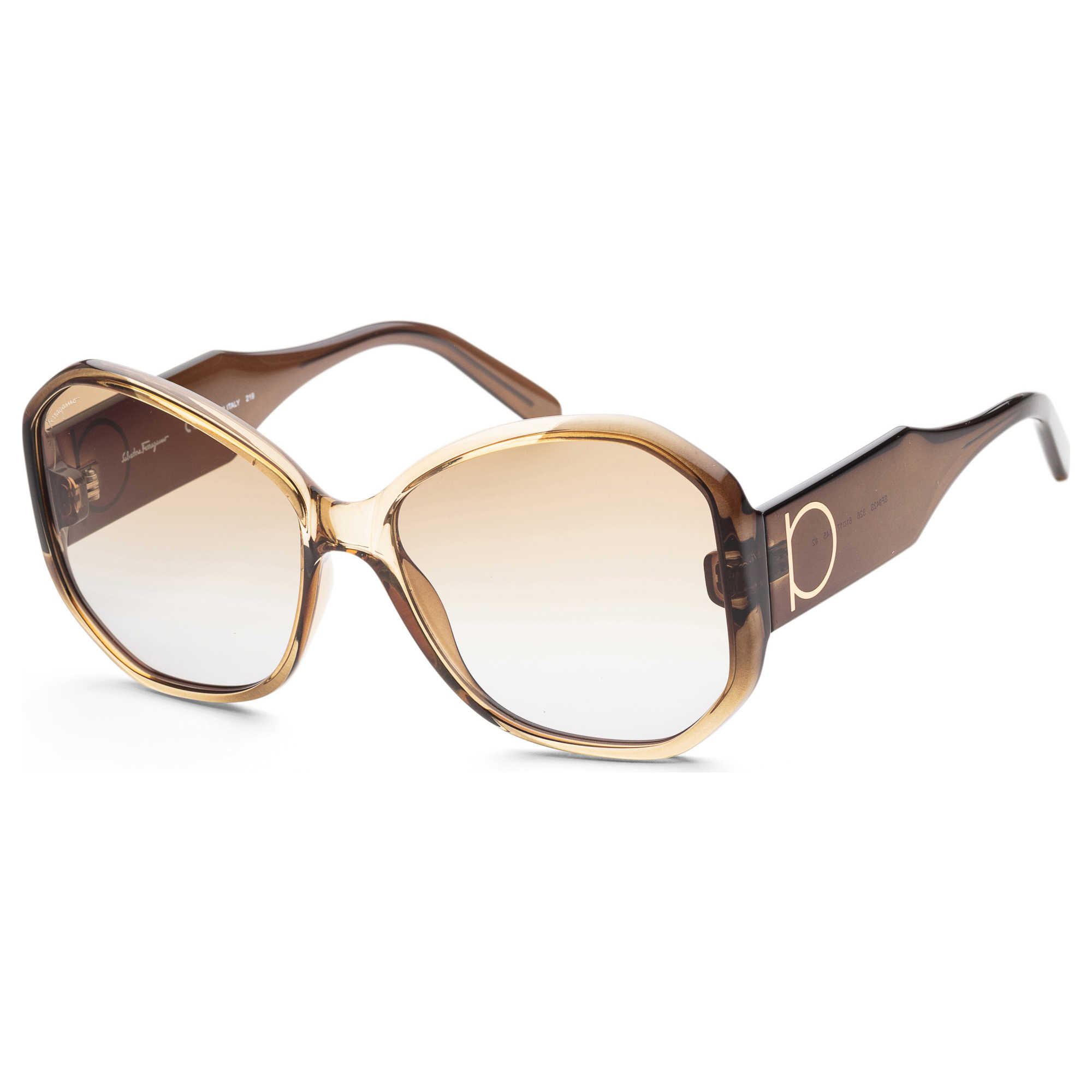 Ferragamo Women's 61.0 mm Brown Rectangular Sunglasses