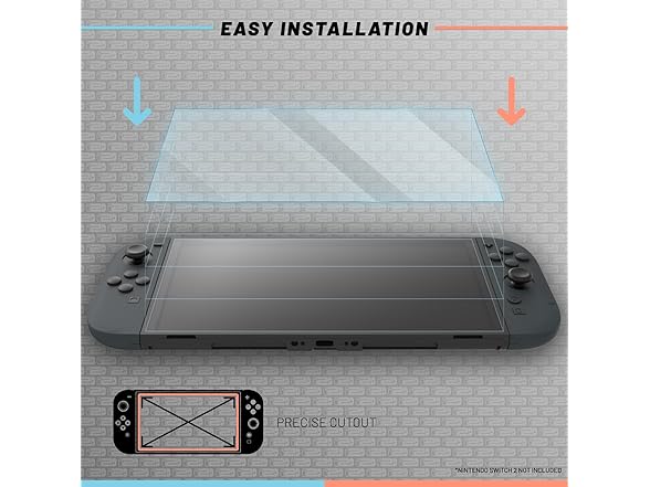 (2 Pack) Hyperkin Tempered Glass Screen Protector for Switch 2