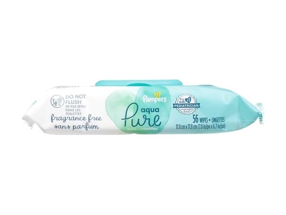Pampers Aqua Pure Baby Wipes 56ct
