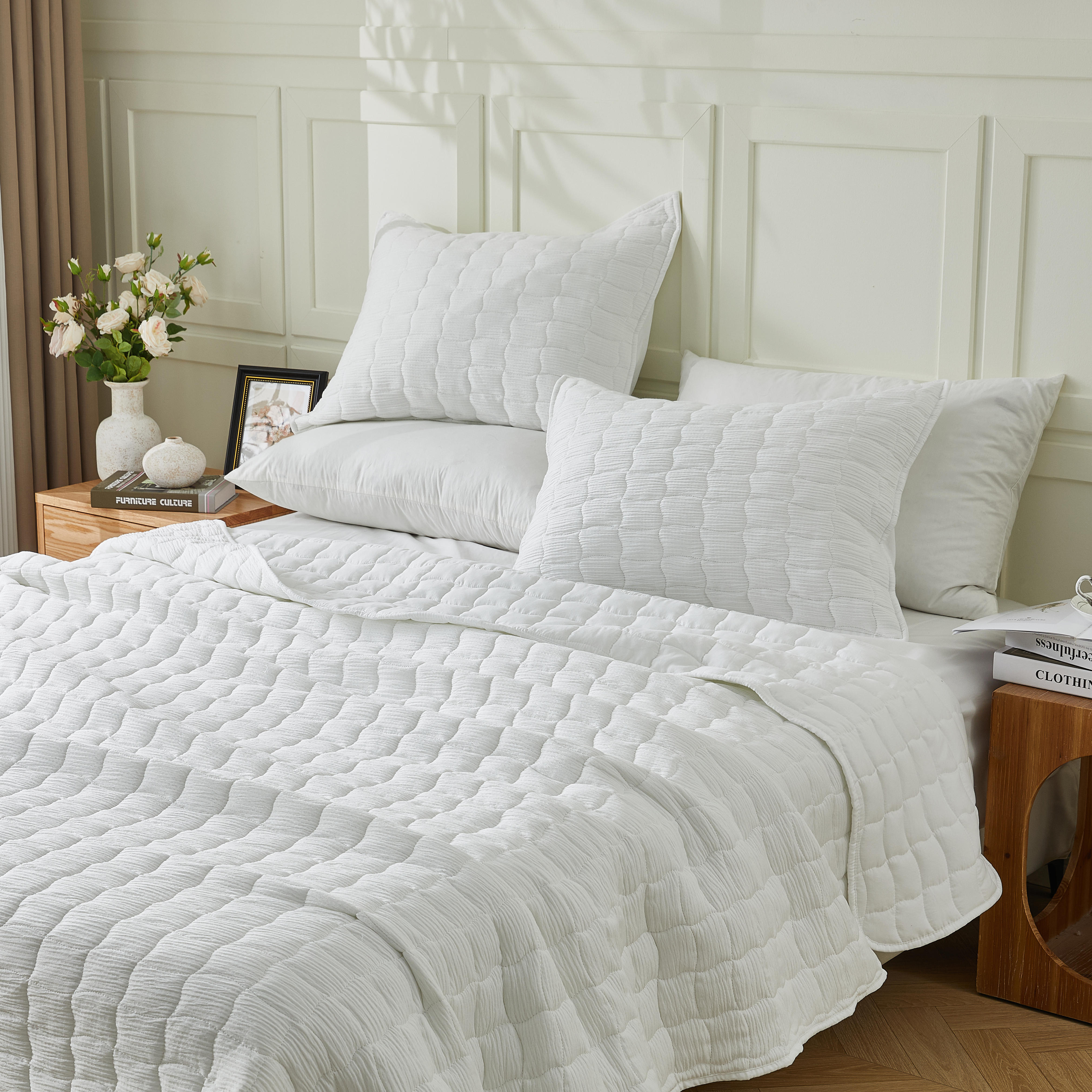 Dawson 3 Piece Textured Quilt Set - Gallery 17