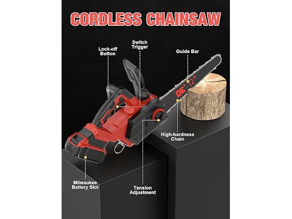 APEXPOWER 12 Inch Brushless Electric Chainsaw
