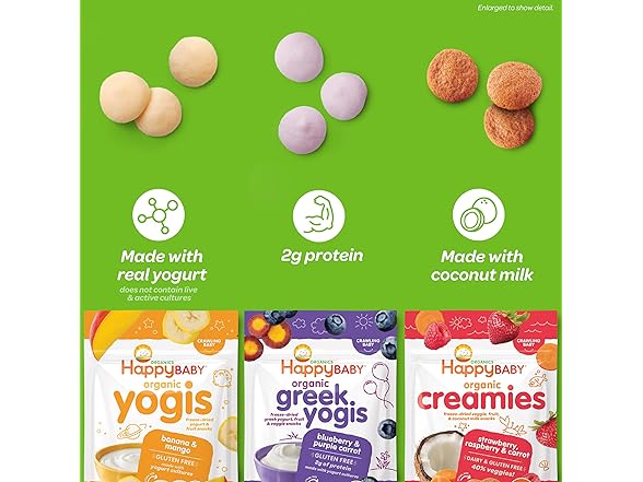 Happy Family Freeze Dried Yogurt & Fruit Snacks