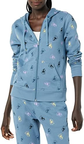 Amazon Essentials Disney | Marvel | Star Wars | Princess Women's Fleece Full-Zip Hoodie Sweatshirts (Available in Plus Size), Marvel Black Panther Print, XX-Large