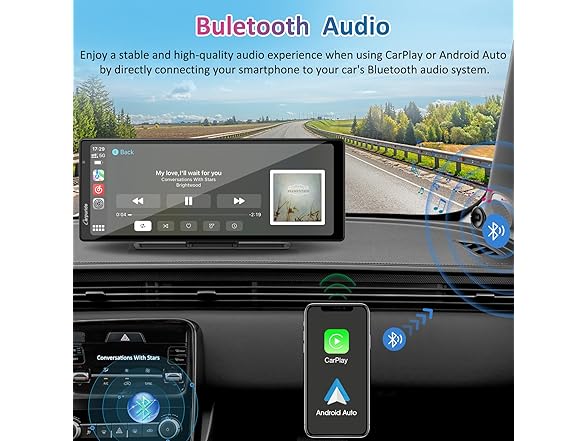 9.3" CarPlay Screen w/ 2.5K Dash Cam