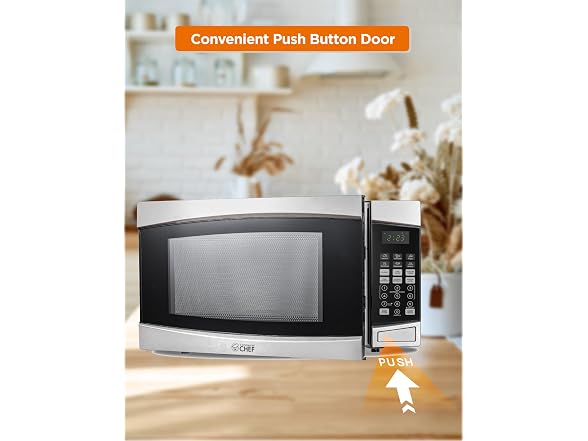 COMMERCIAL CHEF Stainless Steel 1.4 Cubic Foot Microwave