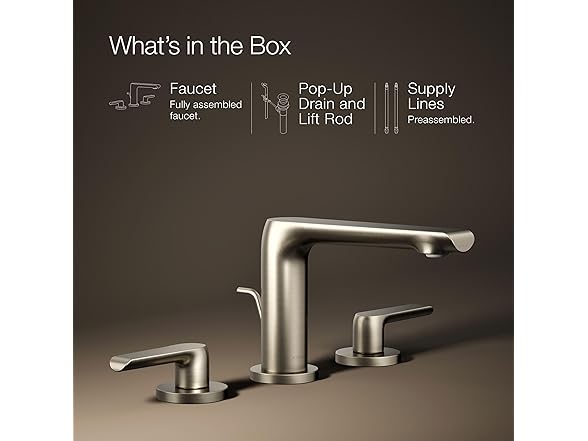 KOHLER 97352-4-BN Avid® Widespread Faucet