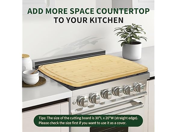 30" x 20" Extra Large Bamboo Cutting Board for Kitchen