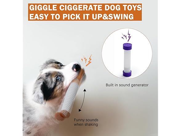 Kihbloes 3 Packs Squeaky Puff Stick Toys