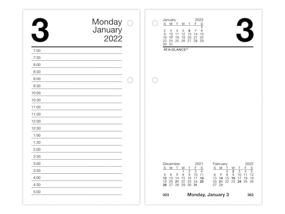 2022 Daily Desk Calendar Refill