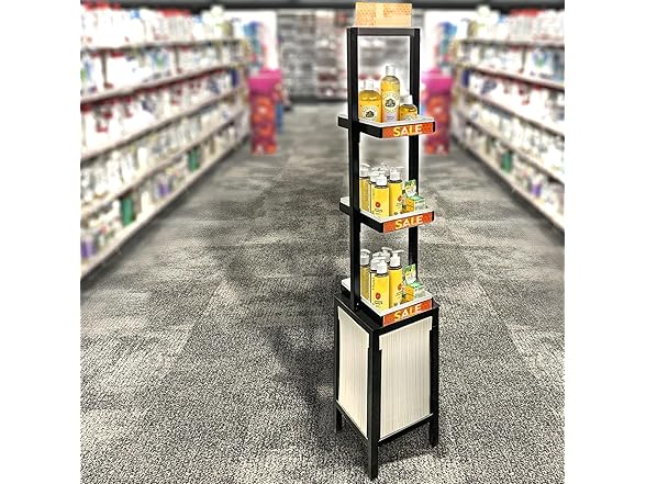 Azar Retail Display Tower with 3 Tiers